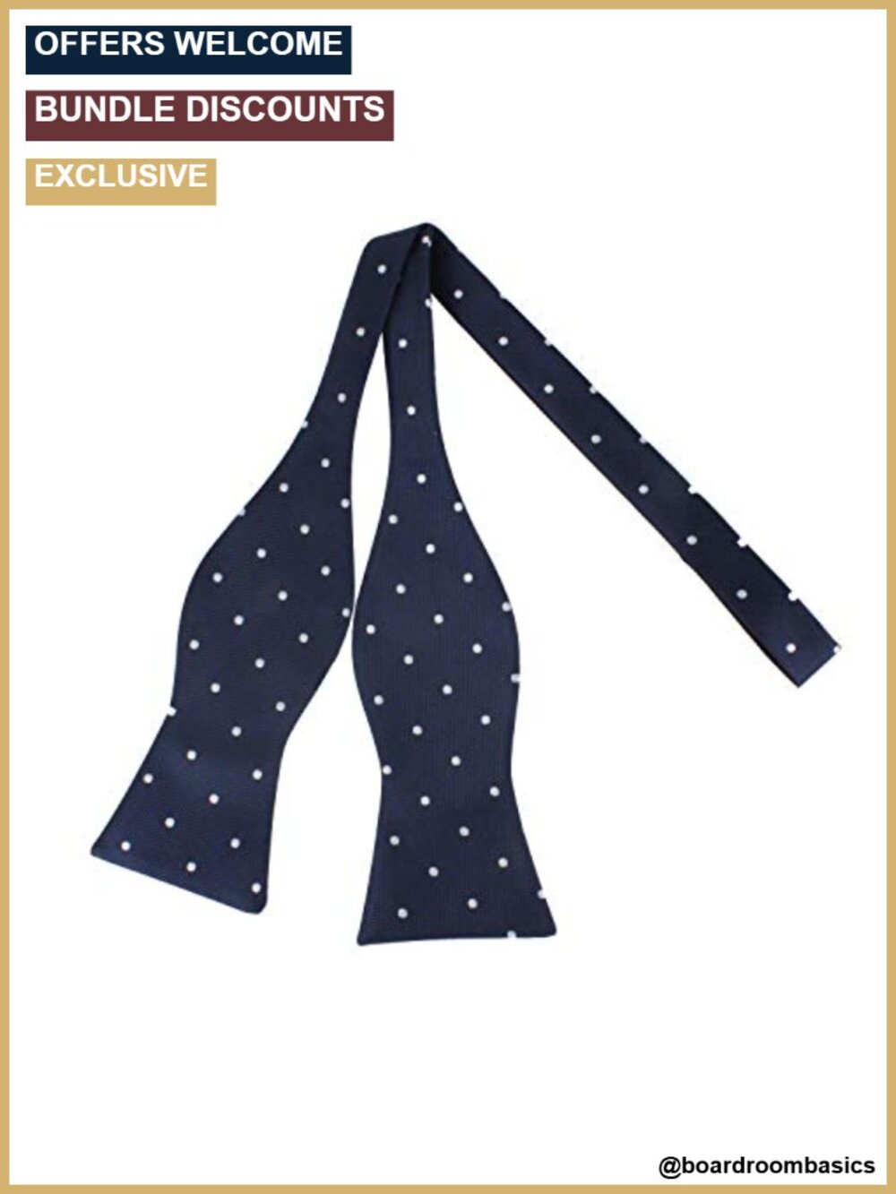 Polka Dot Bow Tie Self Tie Microfiber Groomsmen Formal Event